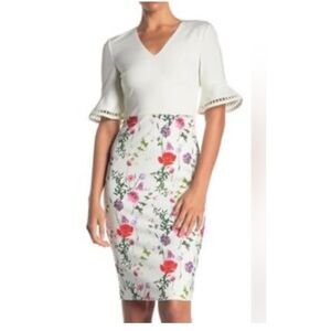 Ted Baker Wesa Hedgerow Dress Floral Sz 1 (US 4/XS)